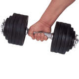One Pair of Adjustable Dumbbells Cast Iron Total 105 Lbs